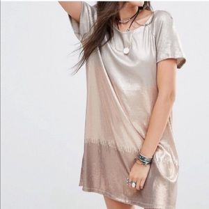 Free People Gold Sequin Dress